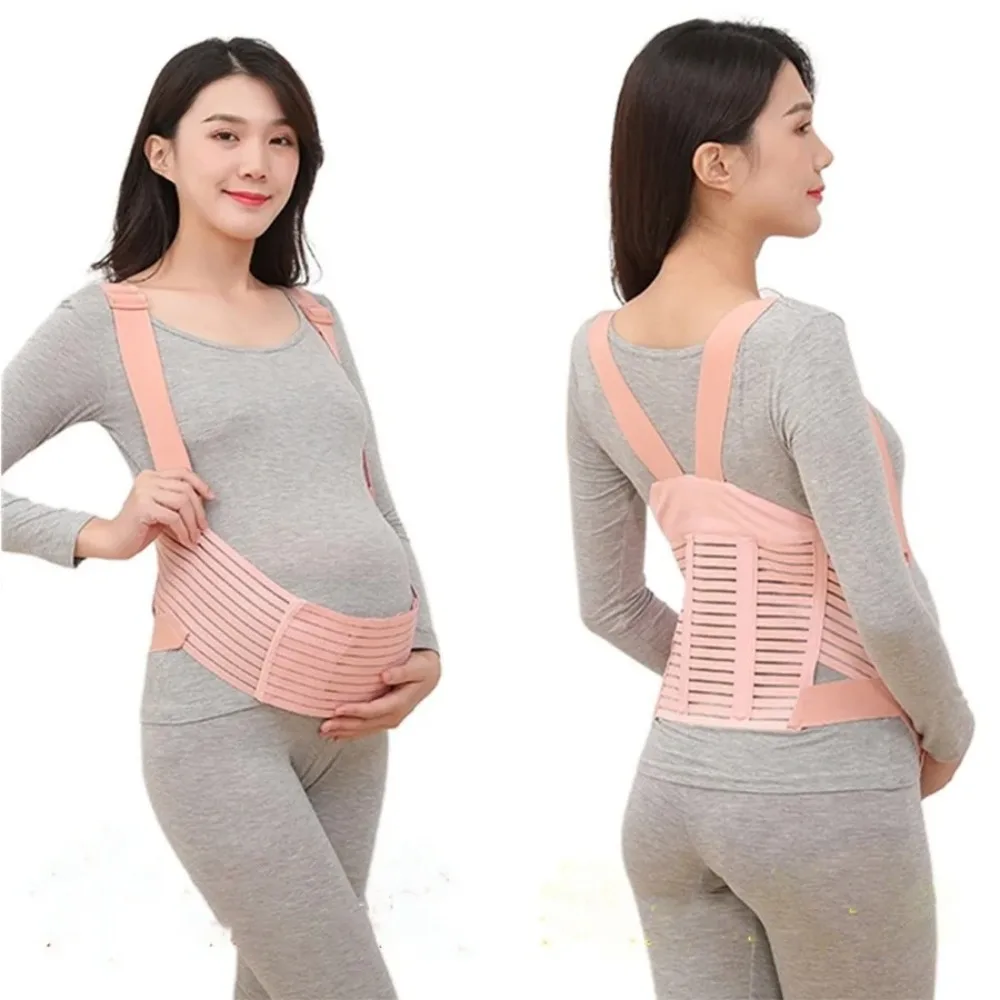 Adjustable Prenatal Support Belt with Shoulder Ultra-thin Maternity Belly Bands Breathable Pregnancy Abdominal Binder