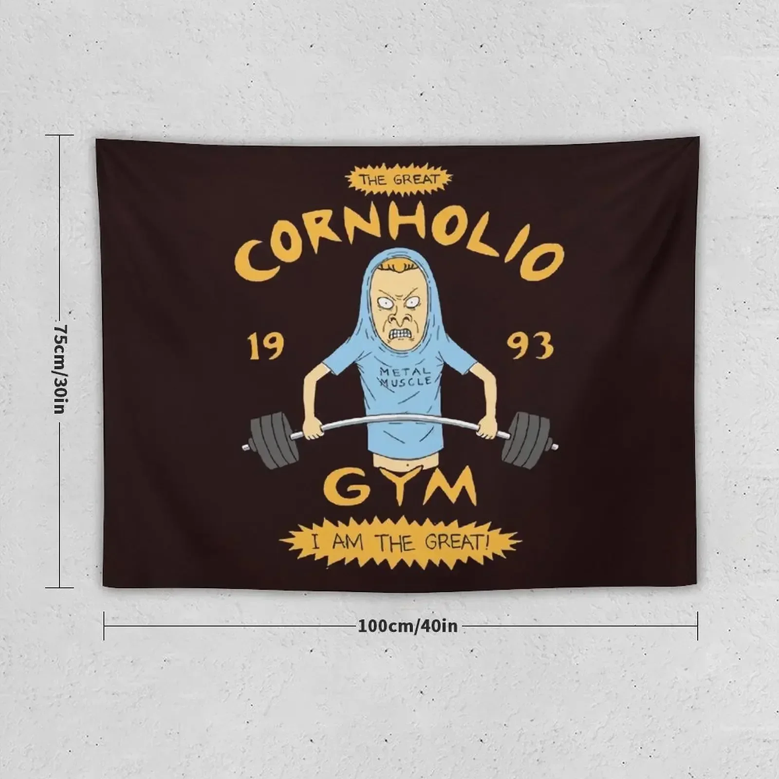 The 1990s TV Cornholio Gym Inspired Rare Artwork Tapestry Bedroom Decoration Decoration For Rooms Tapestry