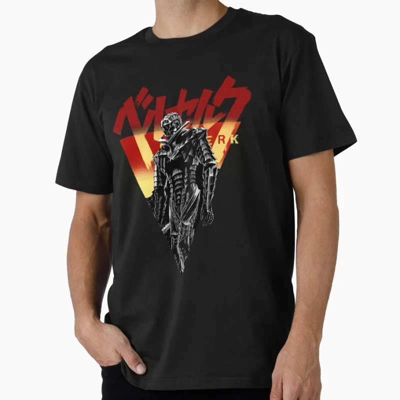

0922 Guts Berserk Japanese Anime Gift t shirt 100% cotton print clothing Swordsman Manga Graphic Tee Y2K clothes Large size Tops