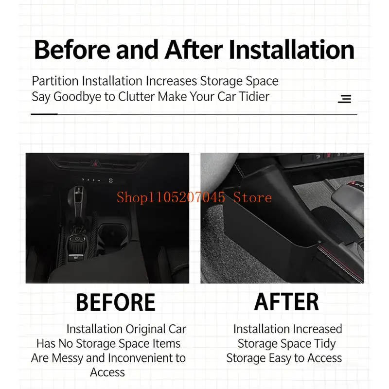

37cd 2Pcs Automotive Dashboard Storage Bin Ergonomic Car Interior Box Cable Management Feature Scratch Resistant
