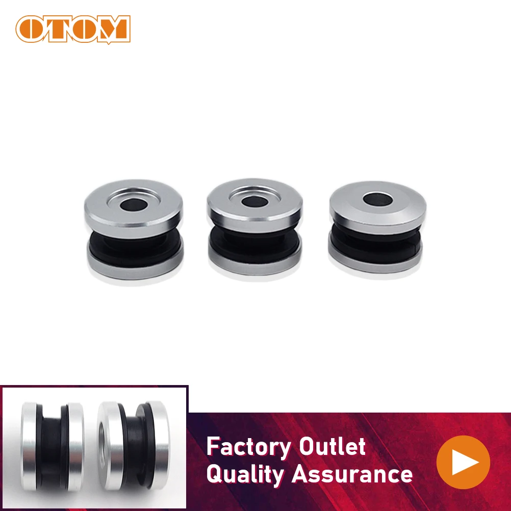 OTOM 3pcs Motorcycle Exhaust Mounting Damper Bushing Suspension Liner Roller Guard Pads For KTM SXF XCF 250 350 450 RC4 R 18-23