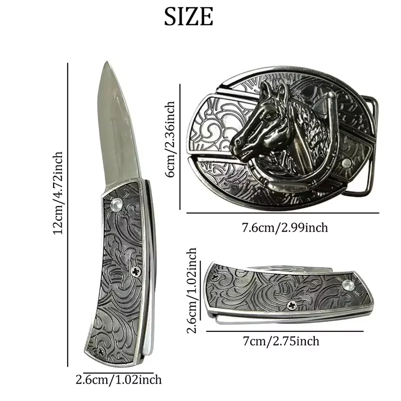 Vintage Belt Adjustable Metal Buckle Fashion Waistband For Men Punk Western Cowboy Waist Strap Stylish Embossed Belt with Buckle