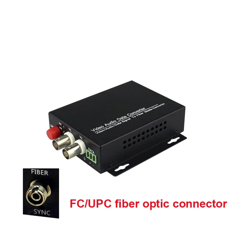 

Spotlight 2 Port CVBS Camera Fiber Optic Transmitter BNC Video Fiber Media Converter For Security CCTV System