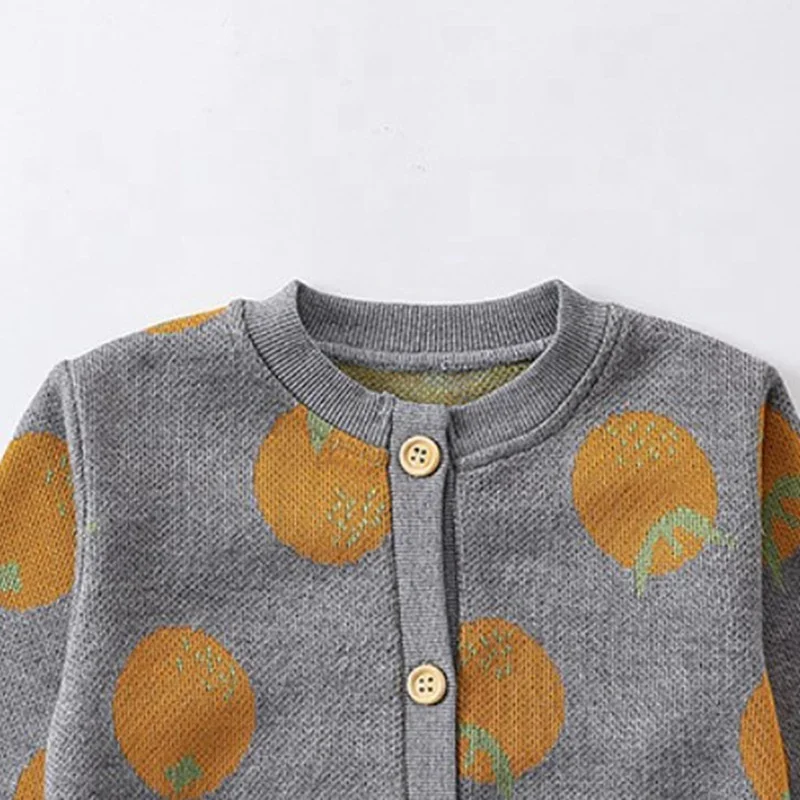 Pull en tricot à manches longues et col rond pour bébé garçon et fille, cardigan à motif mignon pour nouveau-né, vêtements de printemps et d'automne, haut de veste pour bébé, 0 à 3 ans