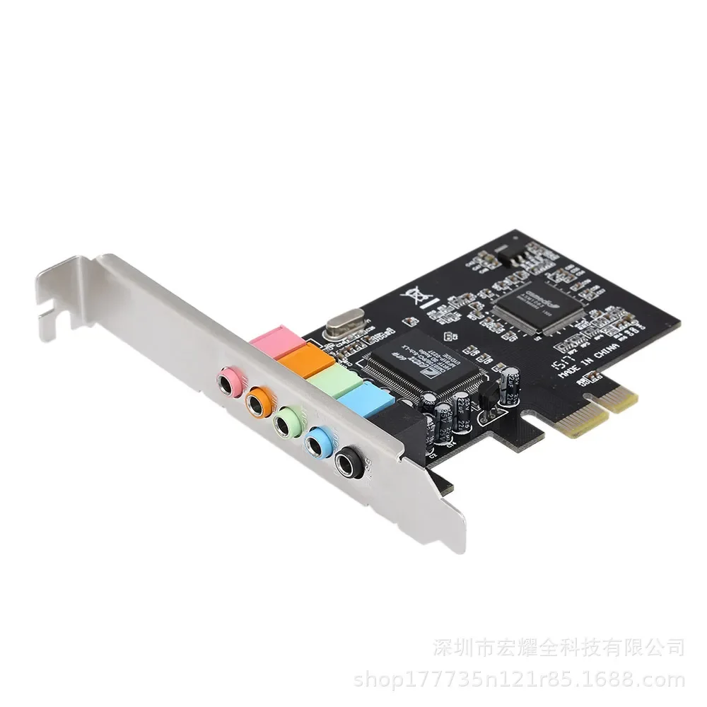 

PCIe Sound Card 5.1, PCI Express Surround 3D Audio Card for PC with High Direct Sound Performance