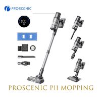 Proscenic P11 Mopping Cordless Vacuum Cleaner, 35KPa Suction, 5-Stage Filtration System, 2000mAh Battery, Up to 50 Mins Runtime