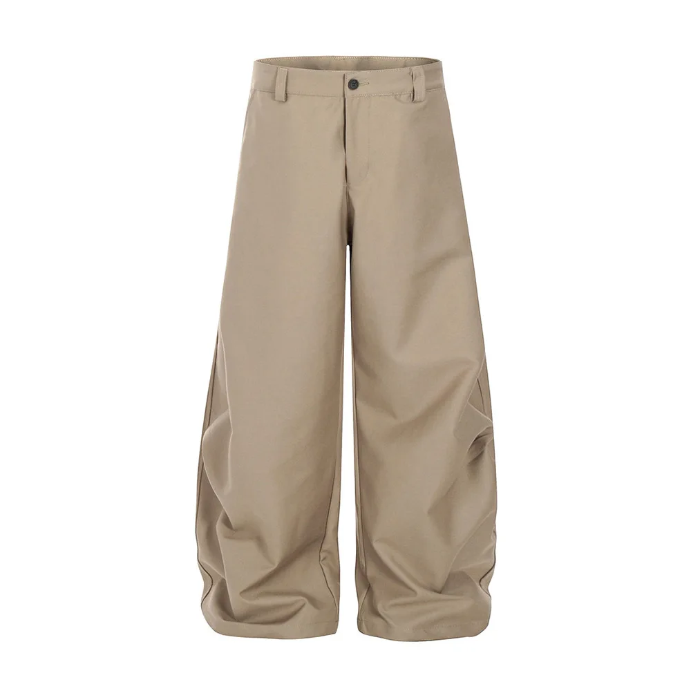 

Мужские брюки в стиле хип-хоп Y2k, уличная одежда, плиссированный дизайн, мешковатые широкие брюки-карго, летние новые модные повседневные брюки полной длины Malem