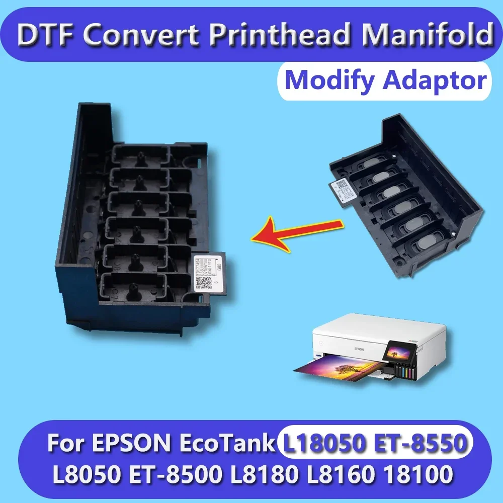 Modified 8550 ET-8550 Print Head DTF Manifold Kit Convert Printhead Adaptor Manifold For Epson Printer XP600 18100 L18050 L8050