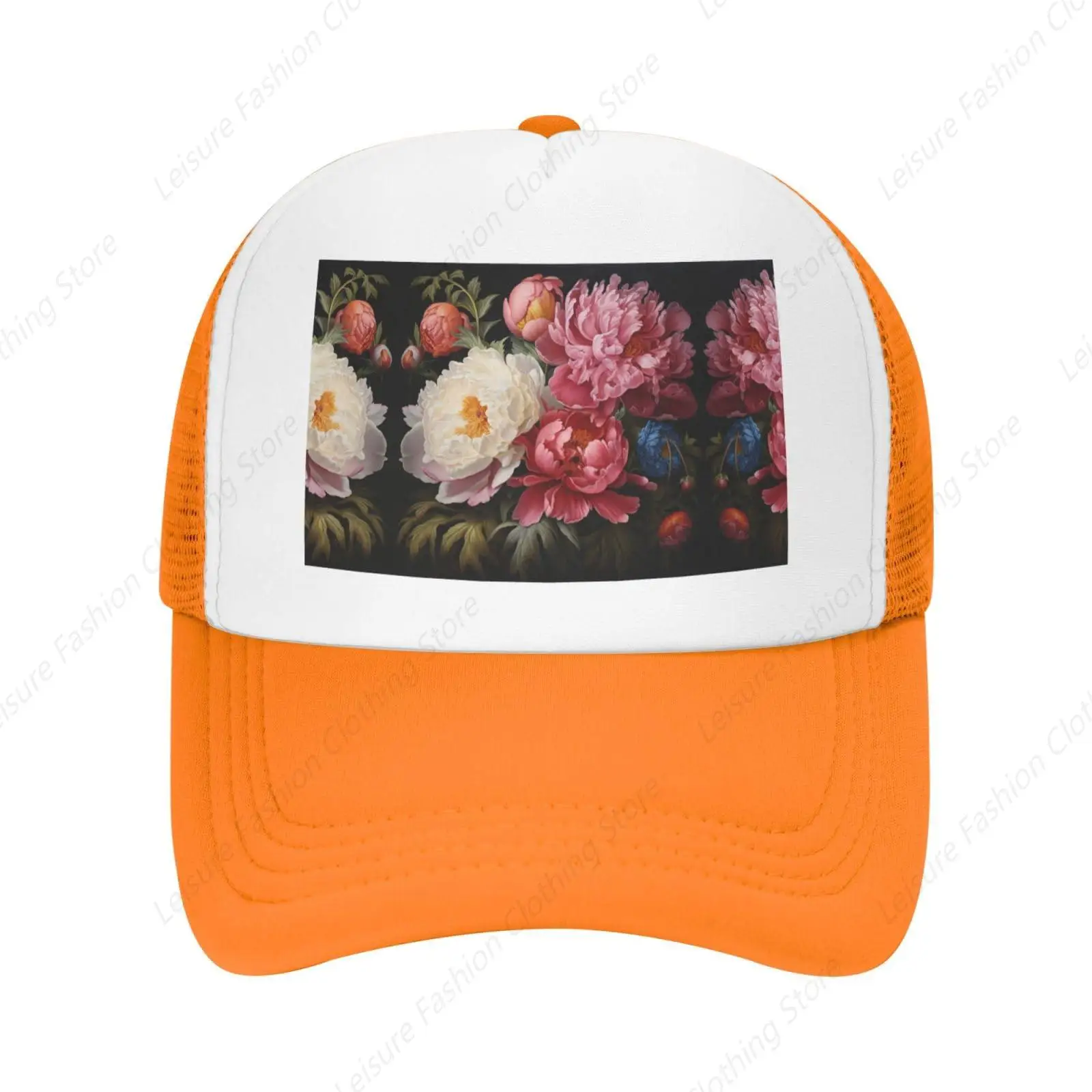 Garden Peony Dad Golf Hats Mesh Baseball Cap Men Women Adjustable Summer Unisex Hat Outdoor Caps