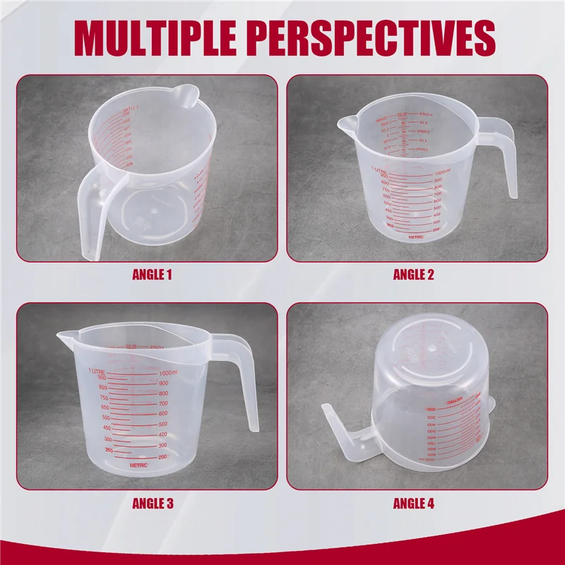 Taza medidora de MAKE-1000Ml, herramienta para hornear, herramienta de cocina, taza medidora de plástico de alta calidad, taza con escala