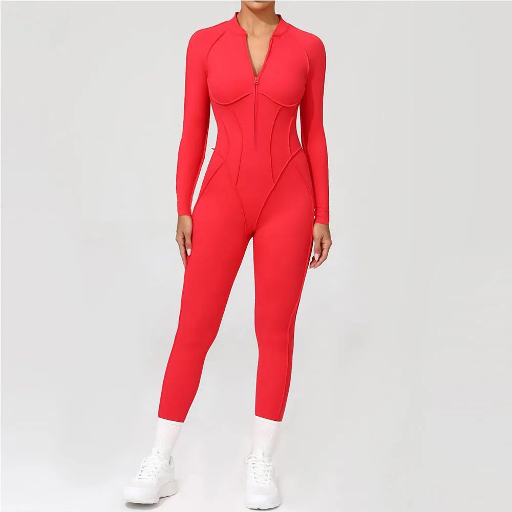 

Sports Jumpsuit Yoga Suit Gym Set Women Training Sportswear Fitness Long Sleeved Women Push Up Female Workout Clothes Bodysuits
