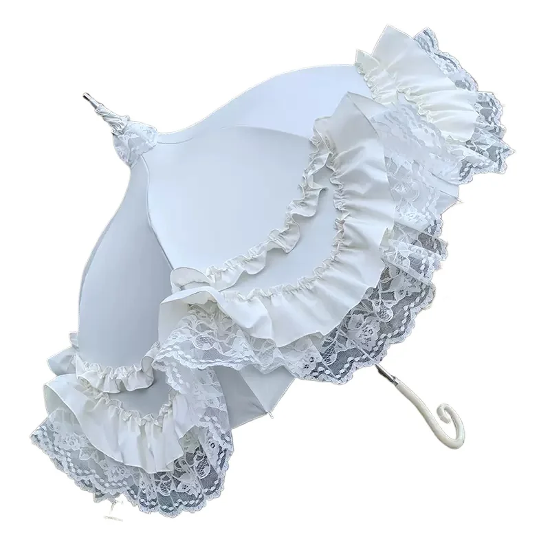 French pagoda lace color glue sunscreen lady umbrella high value, flower wedding photography umbrella girl