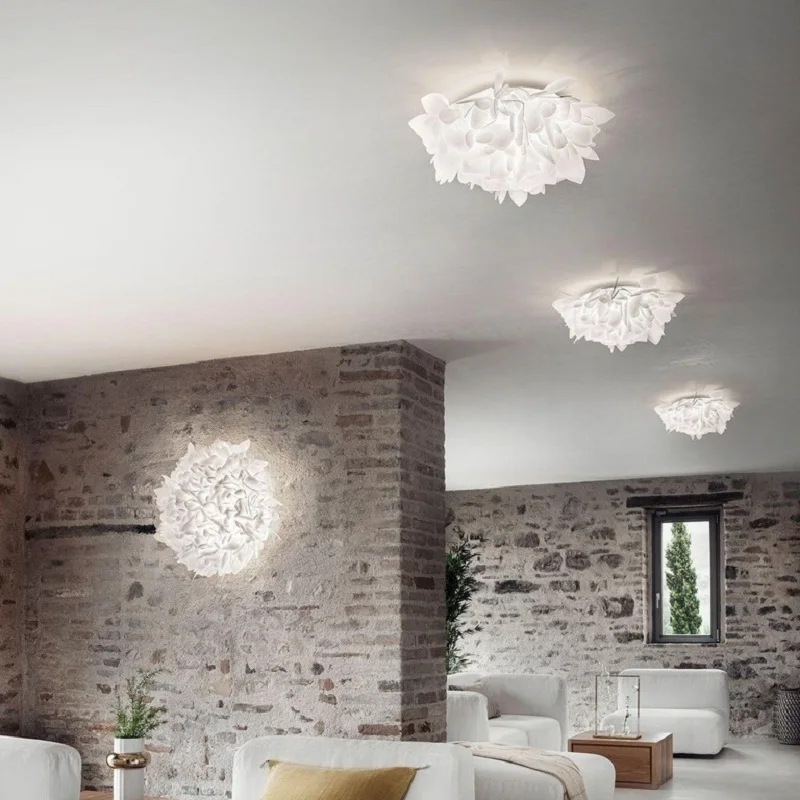 Creative Art Petal Ceiling Light Living Room Light Study Room Bedroom Ceiling Lamp Italy Designer Veli Foliage Lighting Fixtures