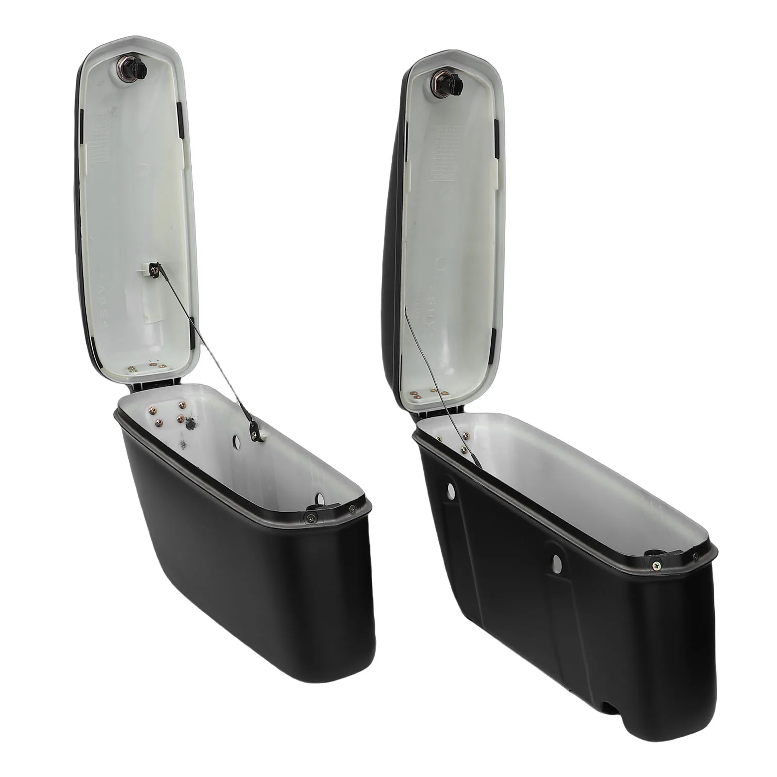 22L Motorcycle Hard Saddle Bags with Lock Sturdy ABS Water Proof Universal Motorcycle Side Case for Most Motorbikes Matte Black
