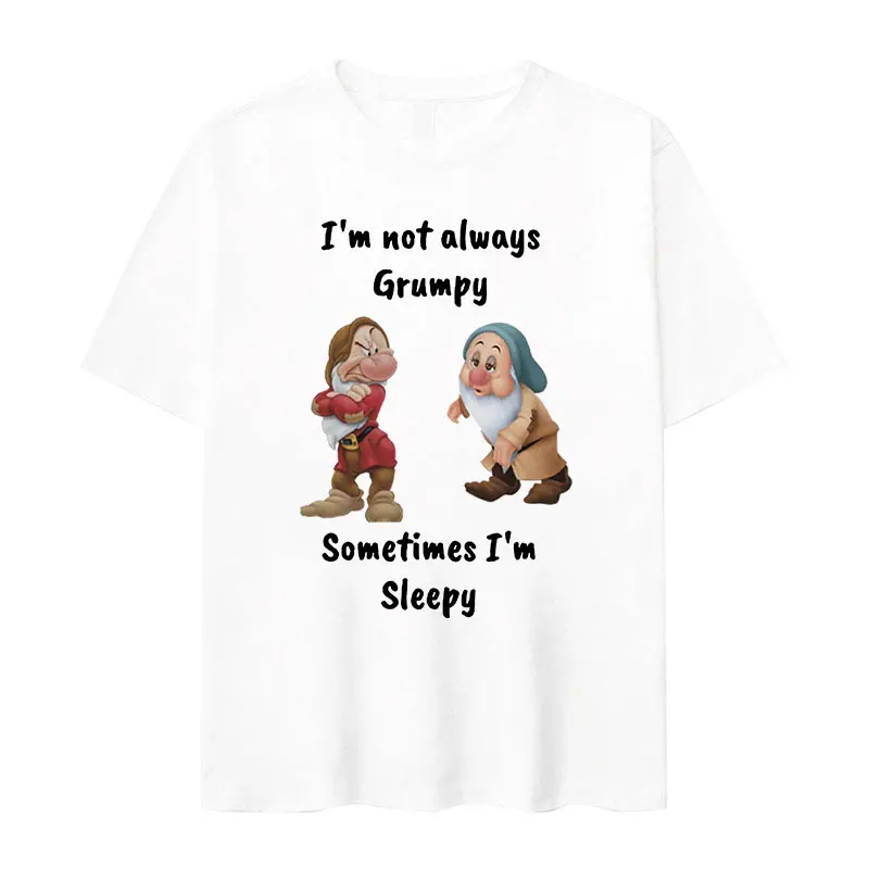 I'm Not Always Grumpy Sometimes I'm Sleepy Funny Meme Tee Shirt Men Casual Fashion High Quality Oversized Cotton T-shirts Unisex