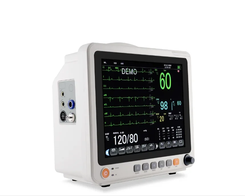 Hign Quality USB Interface Easy Operation ECG Monitor 12.1 Inch TFT Display Touch Screen Multi-Parameter Patient Monitor