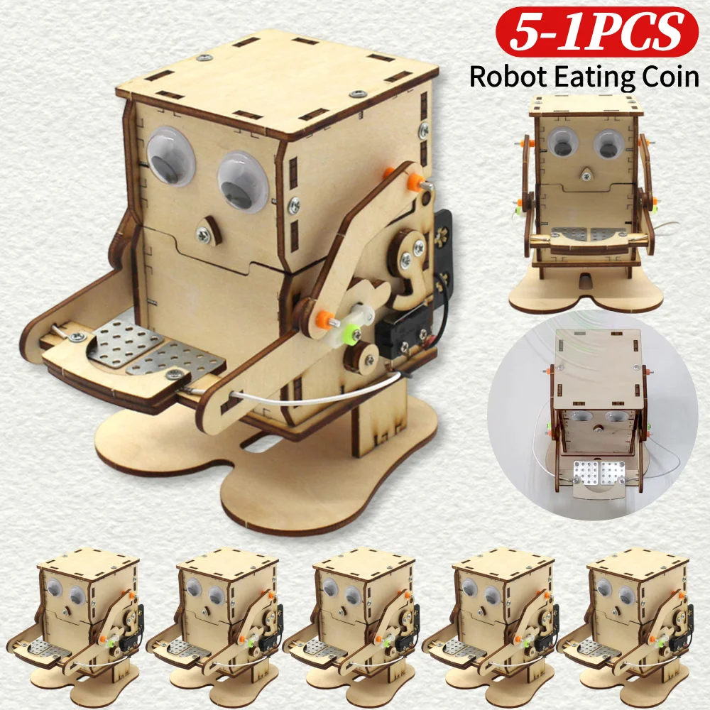 

Набор для сборки робота-монетоприемника (5-1 шт.) – DIY-модель для обучения STEM, развивающая игрушка для студентов и детей, для лабораторных занятий, сборка своими руками