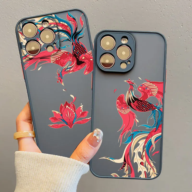 حافظة لهاتف آيفون 16 15 14 برو ماكس بلس 17 برو ماكس 13 12 ميني 11 برو ماكس غطاء خلفي مقاوم للصدمات فوندا