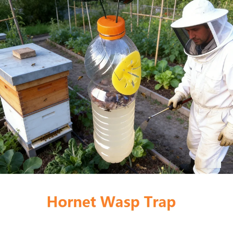 Wasp Trap Reusable Wasp Insects Hornet Trap Hornets Bee Catcher Indoor Outdoor Plastic Bottle Wasp Traps Beekeeping Tools