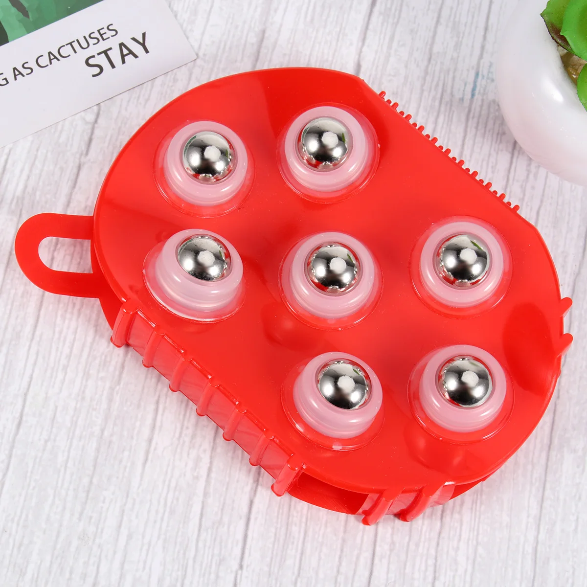 

Meridian Massage Brush 360-Degree Rotating Seven Balls Body Muscles Massager Soreness Improves Circulation Reduces