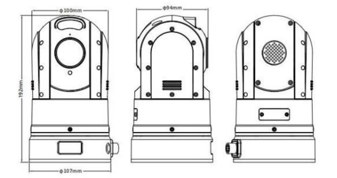 كاميرا PTZ صغيرة الحجم لشبكة 4G لاسلكية بدقة 2 ميجابكسل 10X للطوارئ مع رؤية ليلية #6