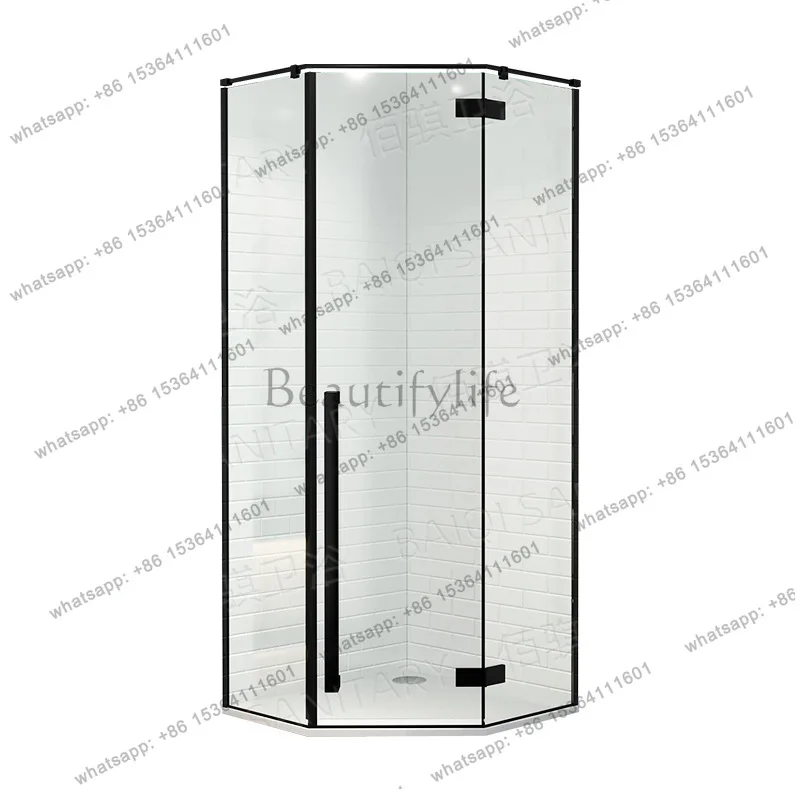 

Modern partition Diamond shower room dry and wet separation bathroom partition glass door