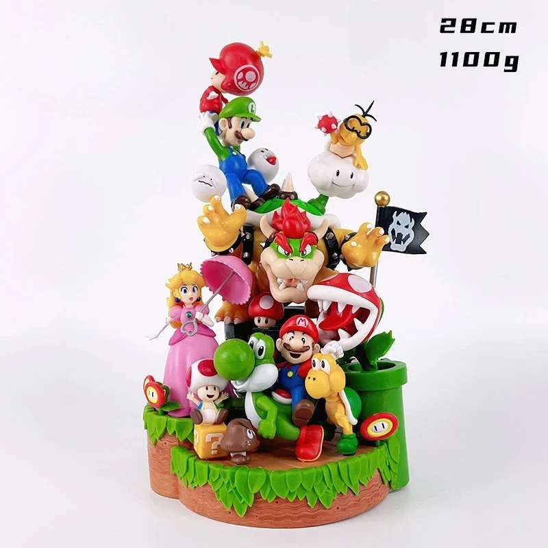 

28cm Marios \Family Portraits Action Figure Model Decorative Ornaments Collection Toy