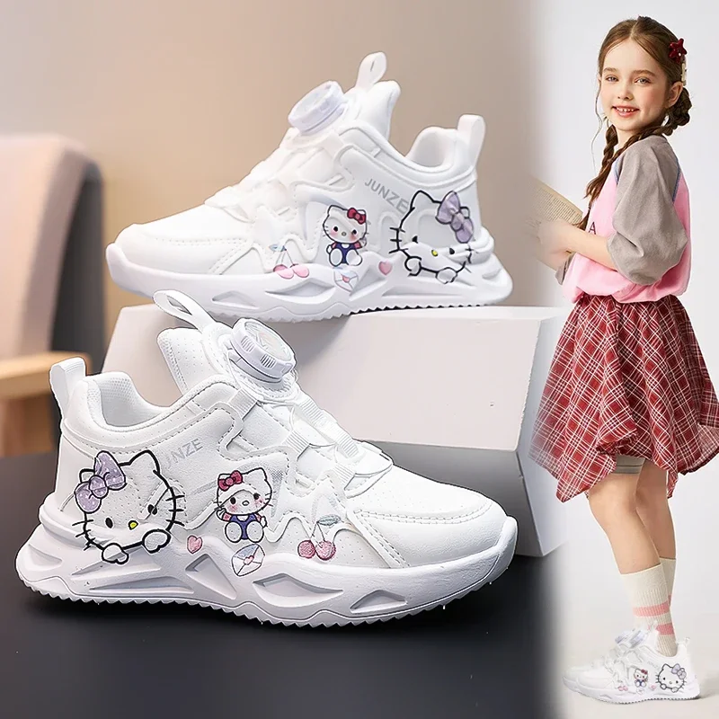 

Hello Kitty White Sneakers Cute Cartoon Kids Girls Low Top Casual Shoes Fashion Canvas Shoes for School Kids Sneakers for Boys