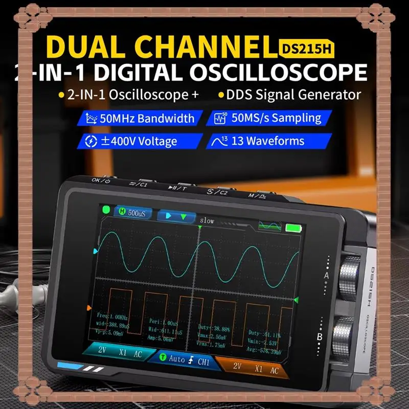 

24-Hour Delivery Digital Signal Generator DS215H Handheld Oscilloscope Digital Professional Instrument B