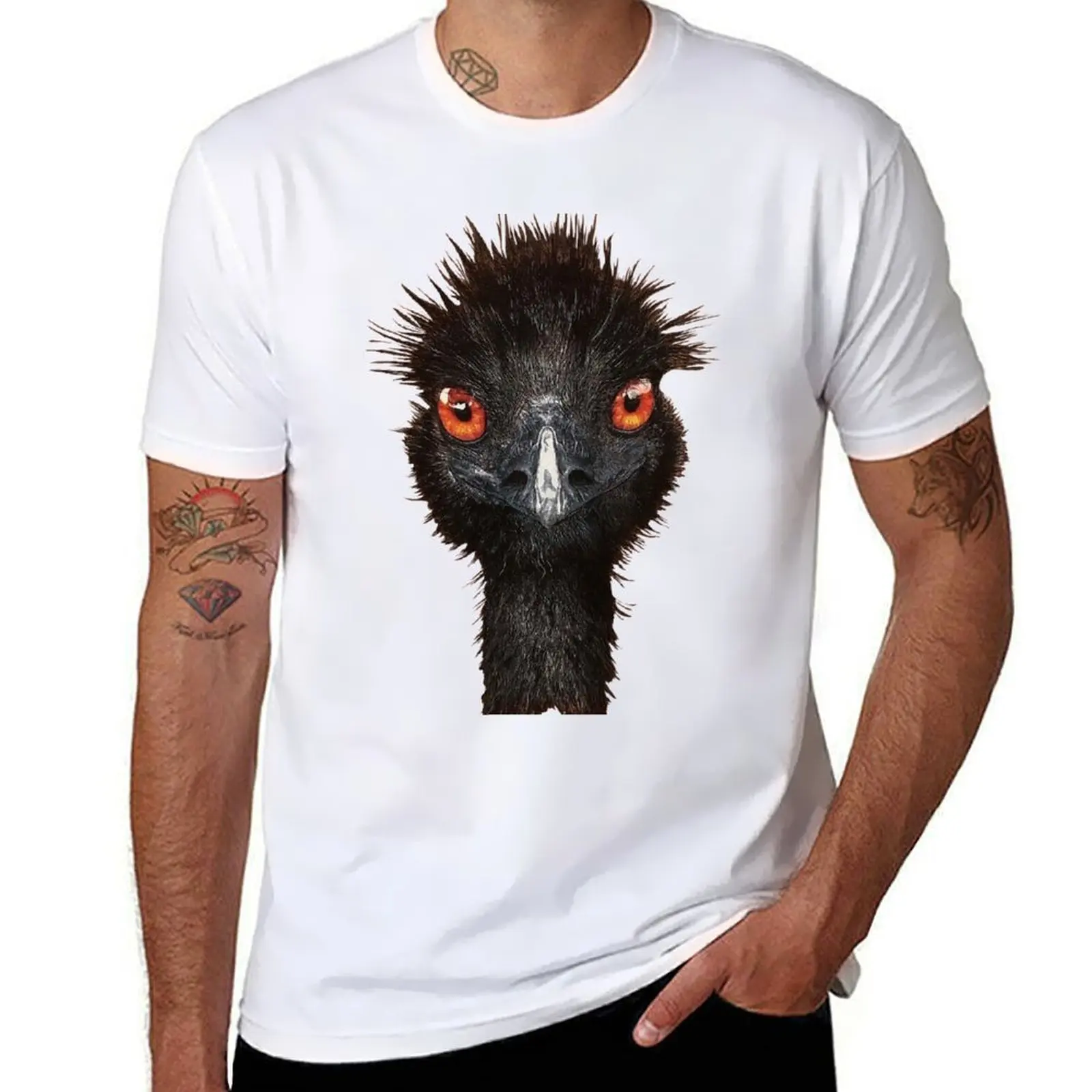 

Funny Emu Bird - Cool Emu Illustration T-Shirt man t shirts for men casual t shirt for man 100 percent cotton T-shirt