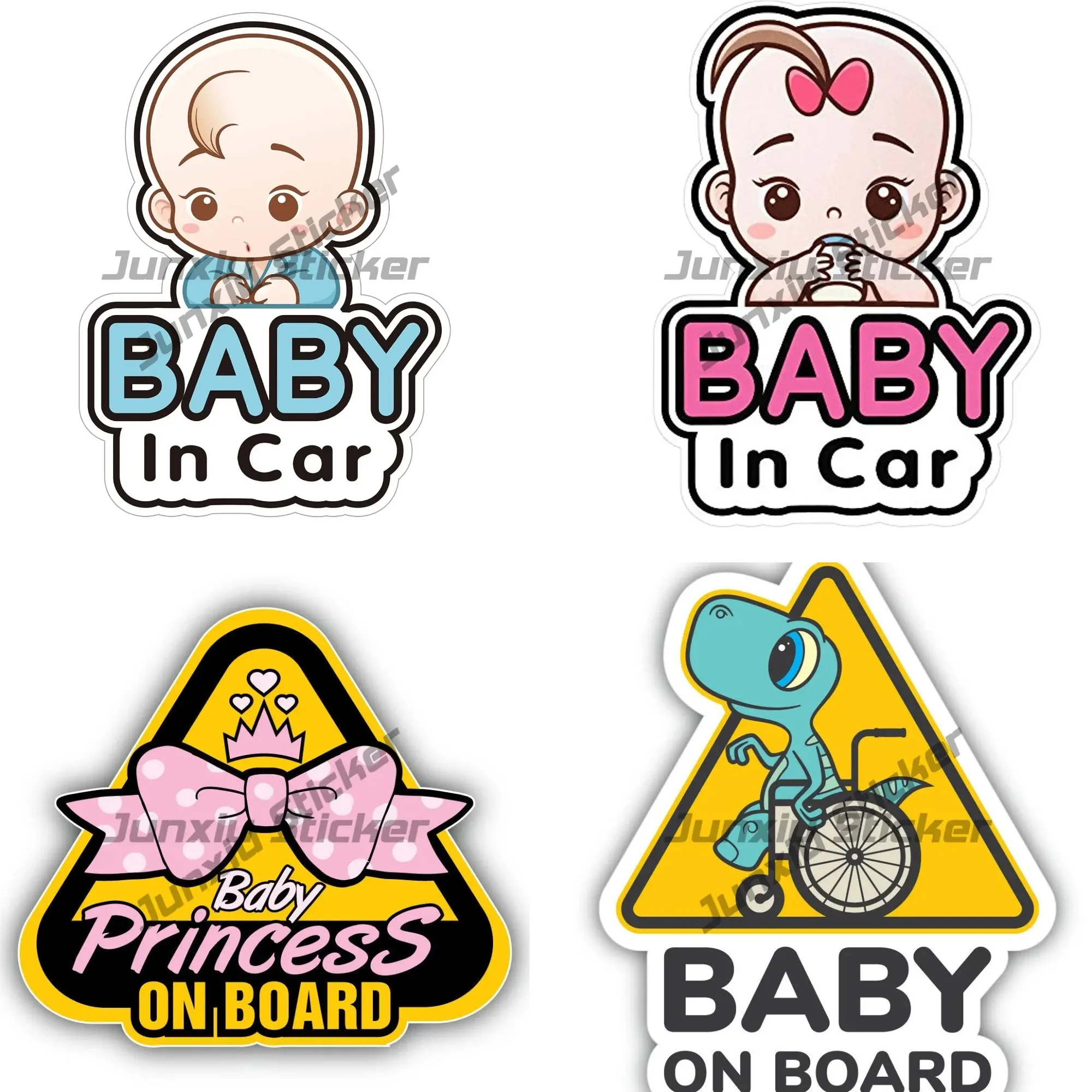 

Custom Name Baby on Board Vinyl Sticker Cute Baby Car Decal for Window Bumper Scratch Resistant Reflective Safety Accessories