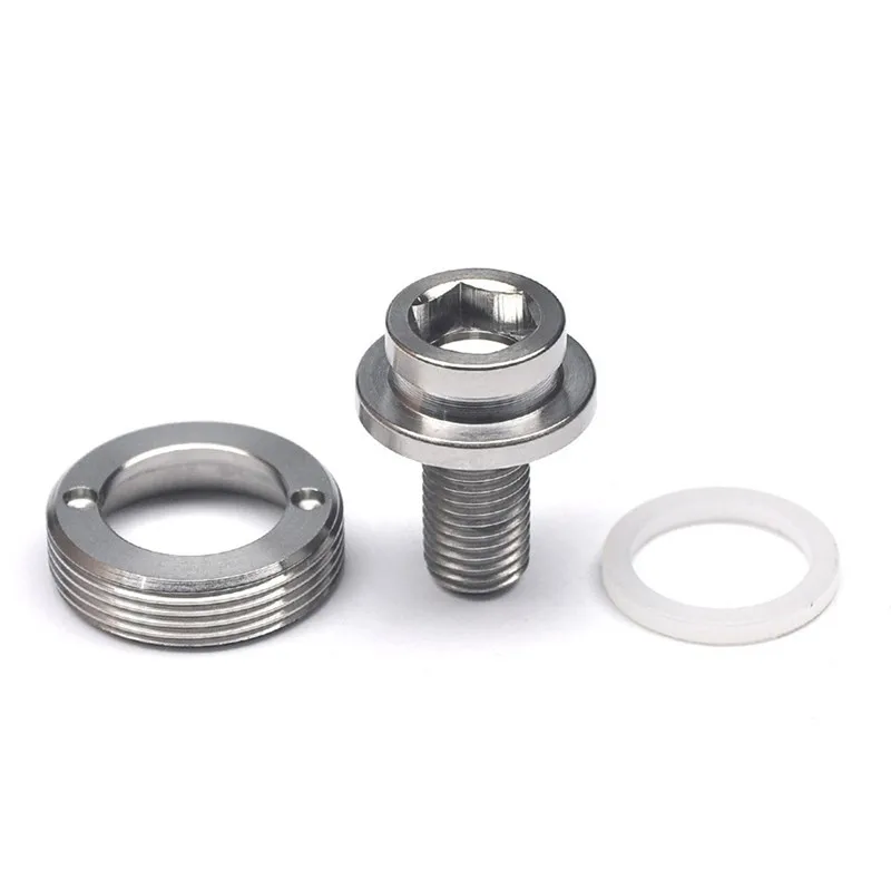 2pcs Bicycle bottom bracket titanium screw M8X15 for brompton MTB road bike crank dustproof screw cap titanium