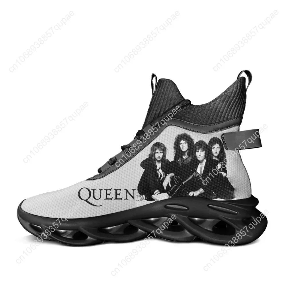 Queen Rock Band High Top Flats Sneakers Hot Fashion Music Mens Womens Sports Running Shoes Sneaker Lace Up Footwear Custom Shoe