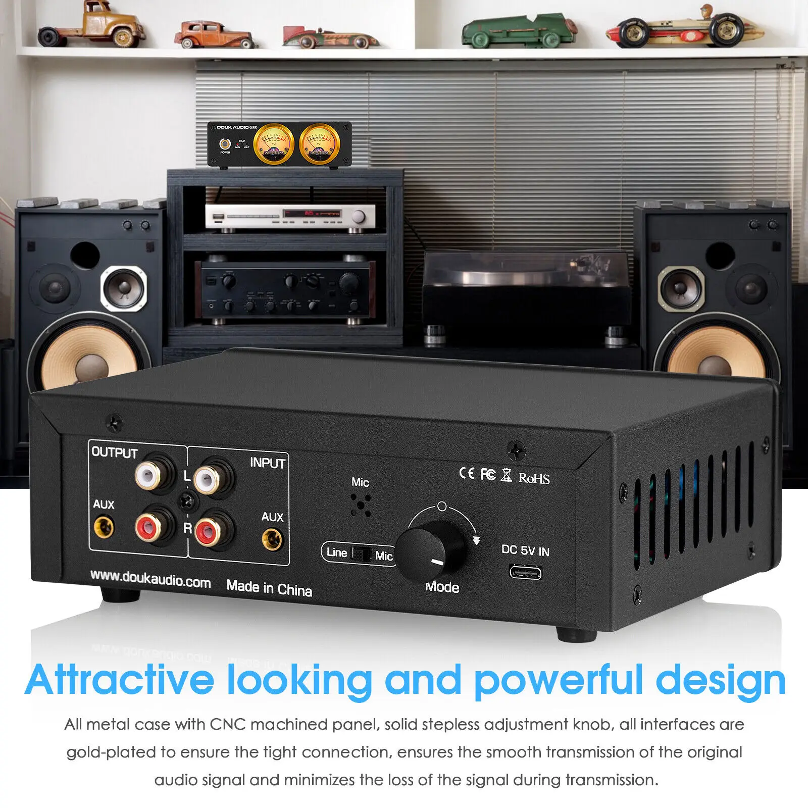 LEDディスプレイ付きデュアルアナログVuメーター,サウンドレベル