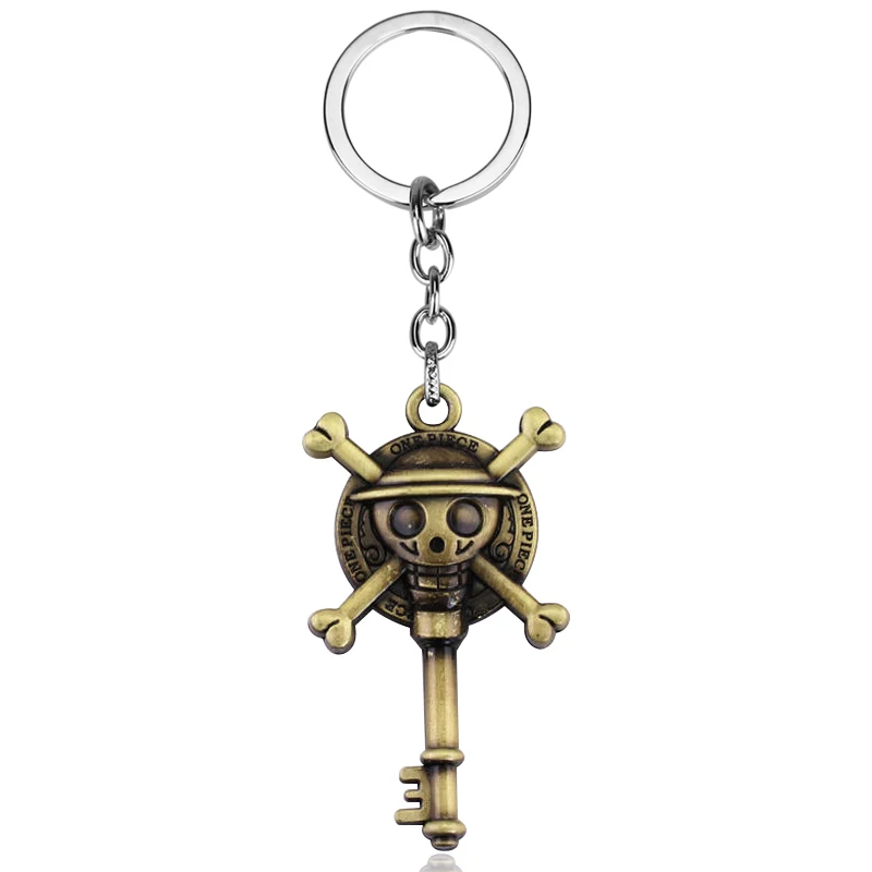 Anime One Piece Keychains Accessories Luffy Hat Zoro Charm Car Bag Key Ring Pendant Metal Keychain Holder Toys for Xmas Gift image 5