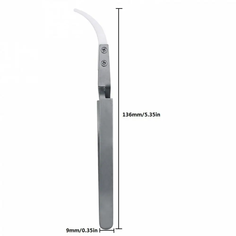 Precision Reverse Ceramic Stainless Steel Tweezer for Soldering / Chip Repair / Anti-Static Soldering Tweezer