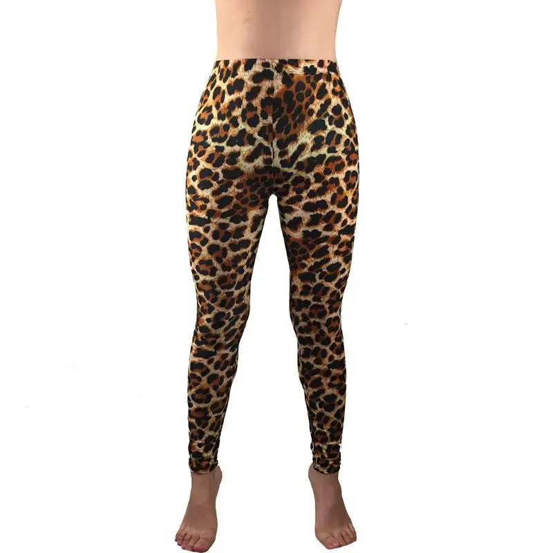 Slimming Leopard Print Base Layer Pants Women's Fashion Thin Spring Long Pants Other 100% Material Women's Bottoming Trousers
