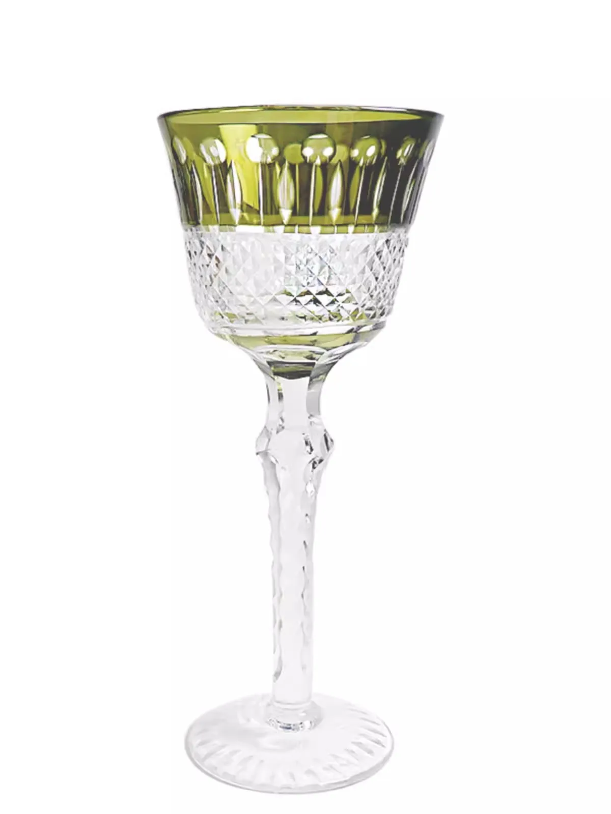 Handcarved crystal glass high legged champagne glass, high-end creative retro European style red wine glass