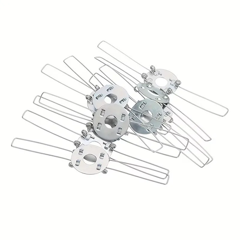 11 pcs 100mm-Fork Lamp Spring Clips, Home Lighting Fixing, 2-Fork Design, Sturdy Metal Material, Multipurpose