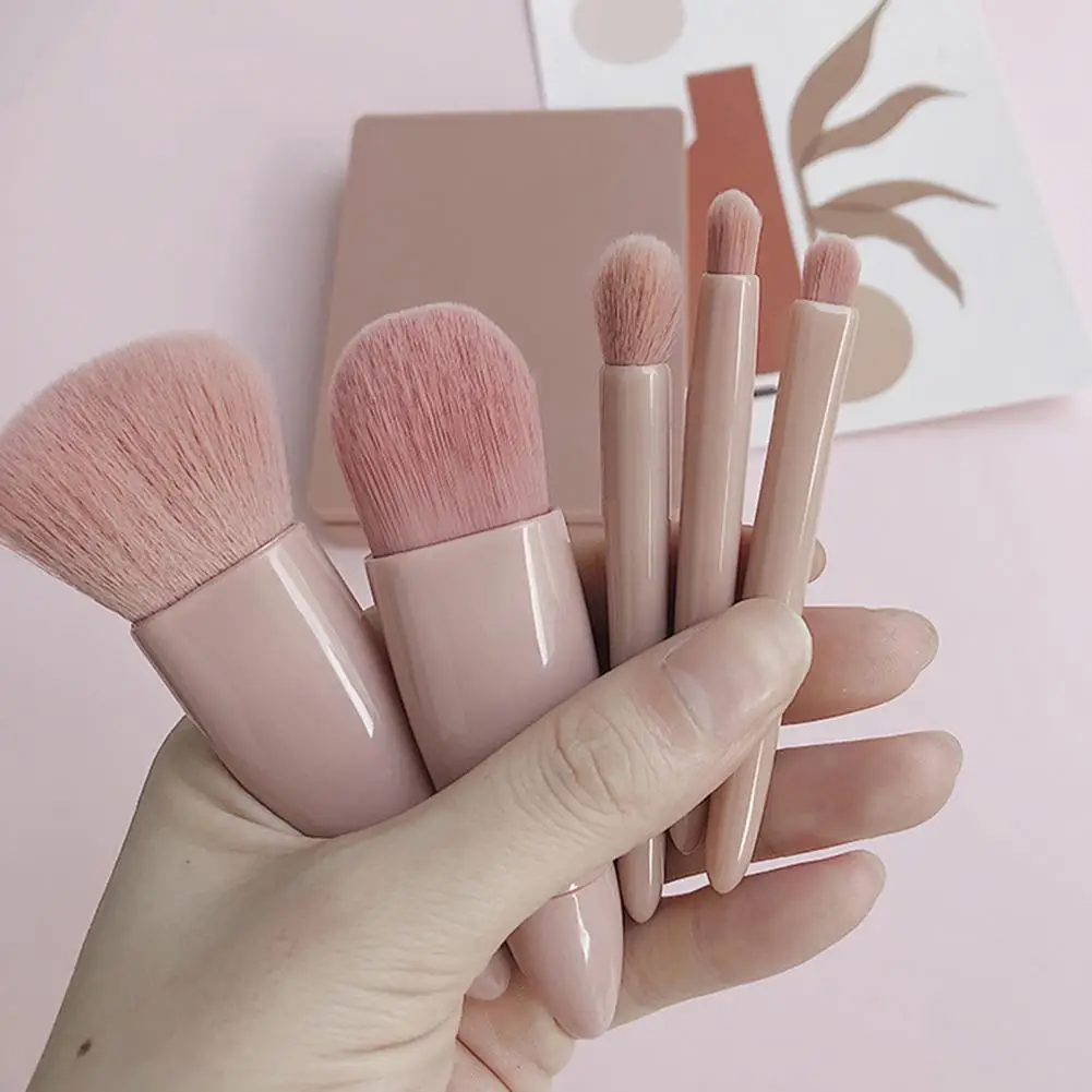 Set di 5 pennelli per trucco setole morbide e Dense pennelli per cipria sciolti evidenziatore Blush Blending Concealer Brushes