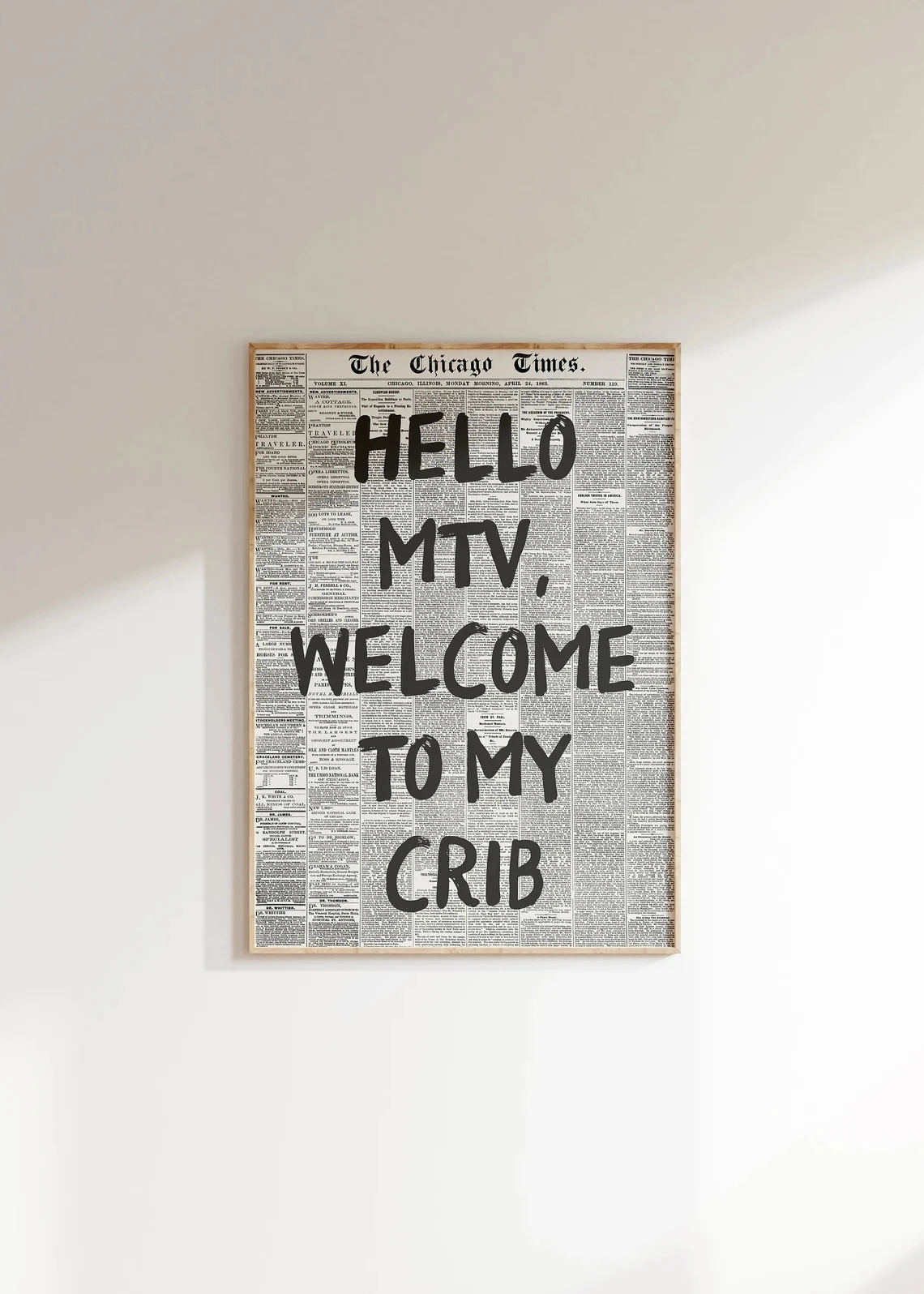 Hello MTV Welcome To My Crib Fashion Wall Art Prints Canvas Painting Poster Picture For Living Bedroom Kids Room Home Decor image 3