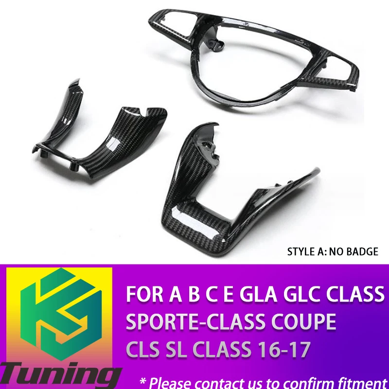 Steering Wheel Trim for Benz A C E CLA CLS GLA GLC GLE GLS GT SL SLC Class-AMG A B C E GLA GLC CLS SL Class Sport E-class Coupe