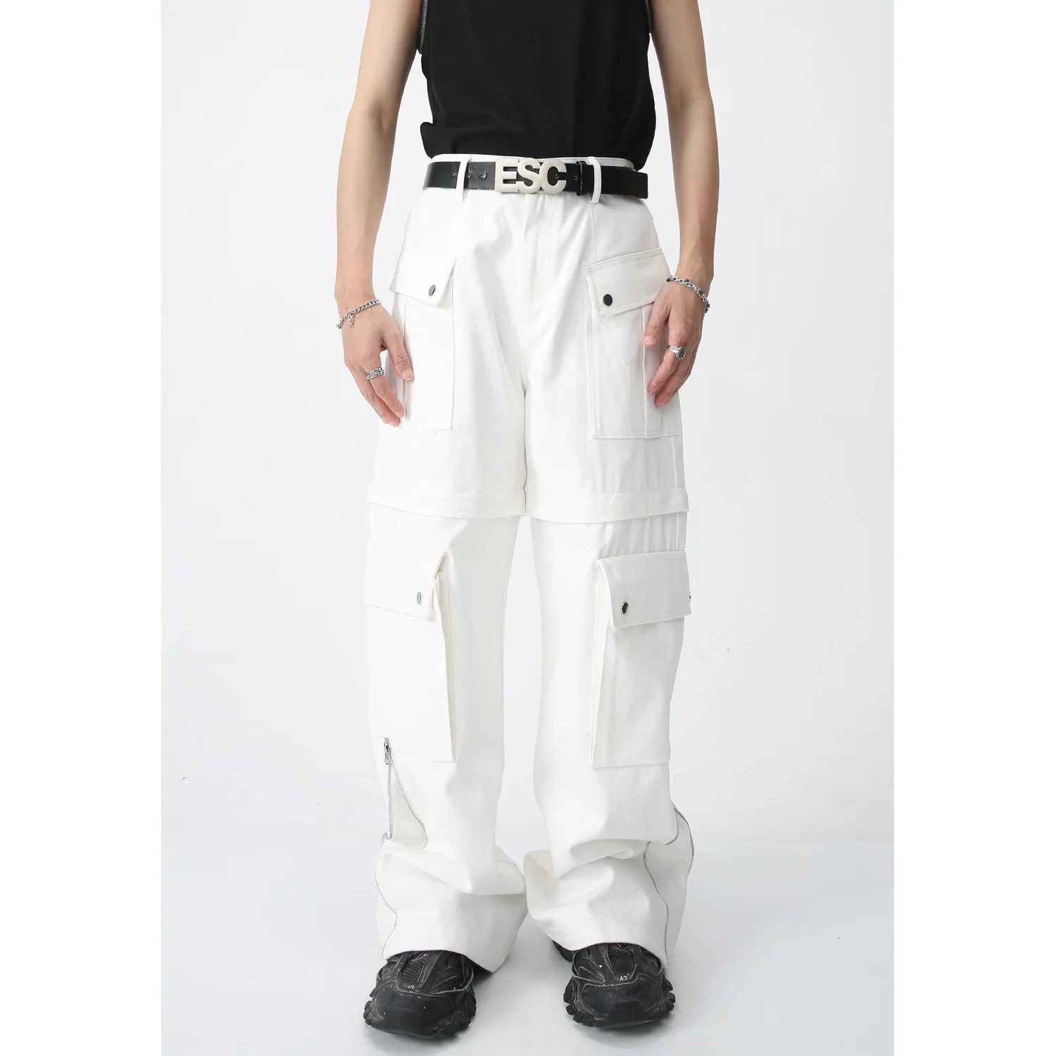 

Men hip-hop casual fashion men's High Street Retro Street clothing t-shirt jacket Harajuku Retro