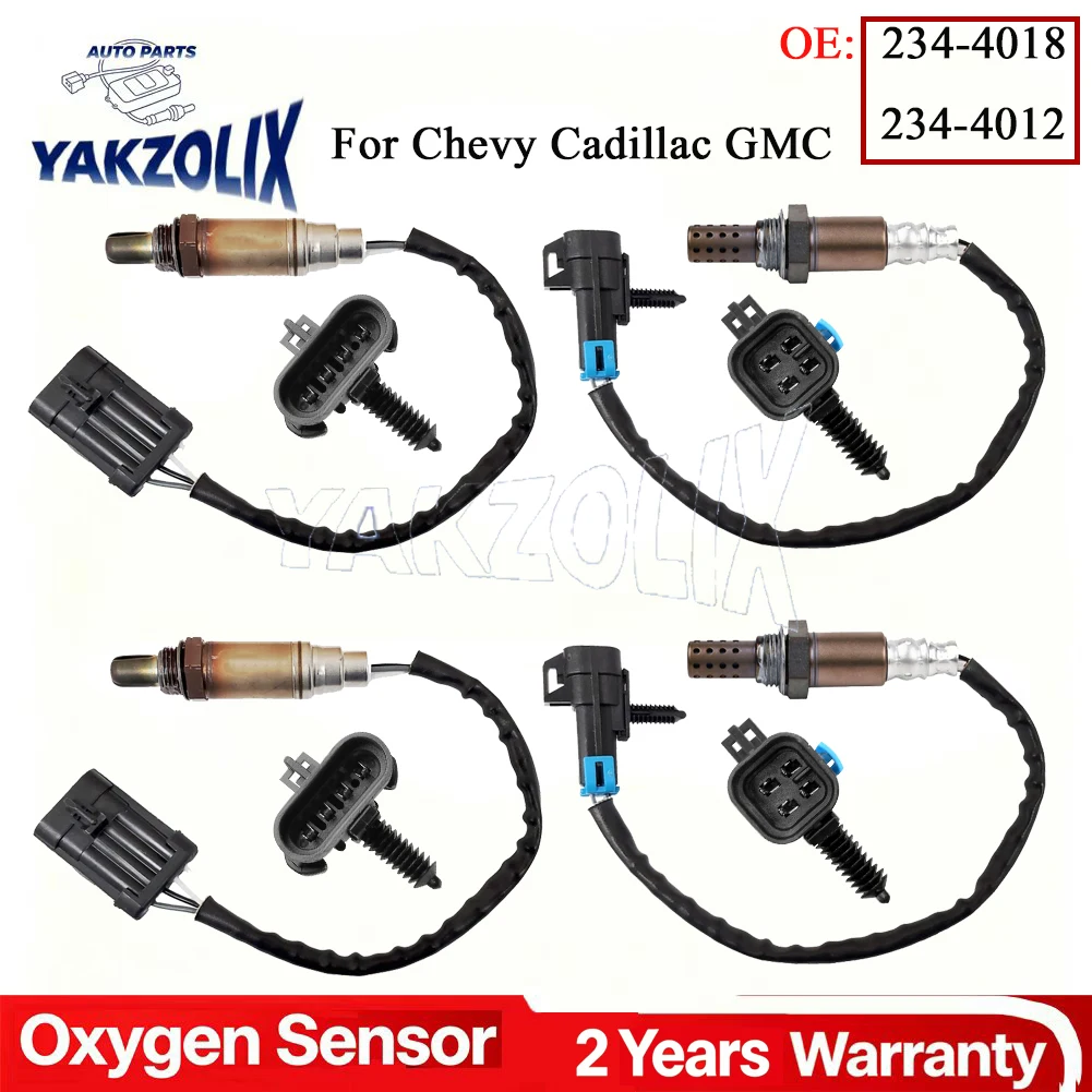 234-4018 234-4012 4 Piezas Sensor de Oxígeno Superior e Inferior para Chevrolet Silverado Tahoe Cadillac Escalade GMC Sierra Savana 1996 - 2001