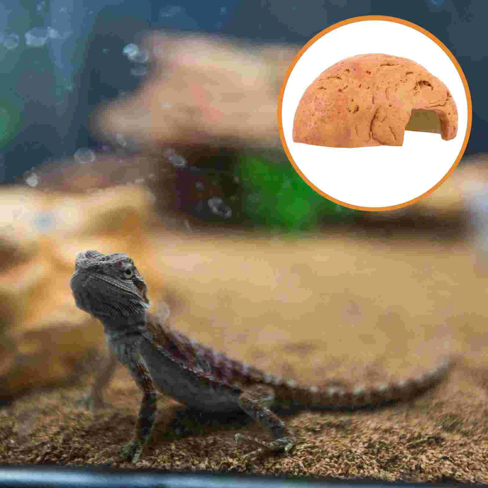 Reptile Hiding Hole Box Decoration Resin Tank Cave Pet Snake Natural Terrarium Hide Craft