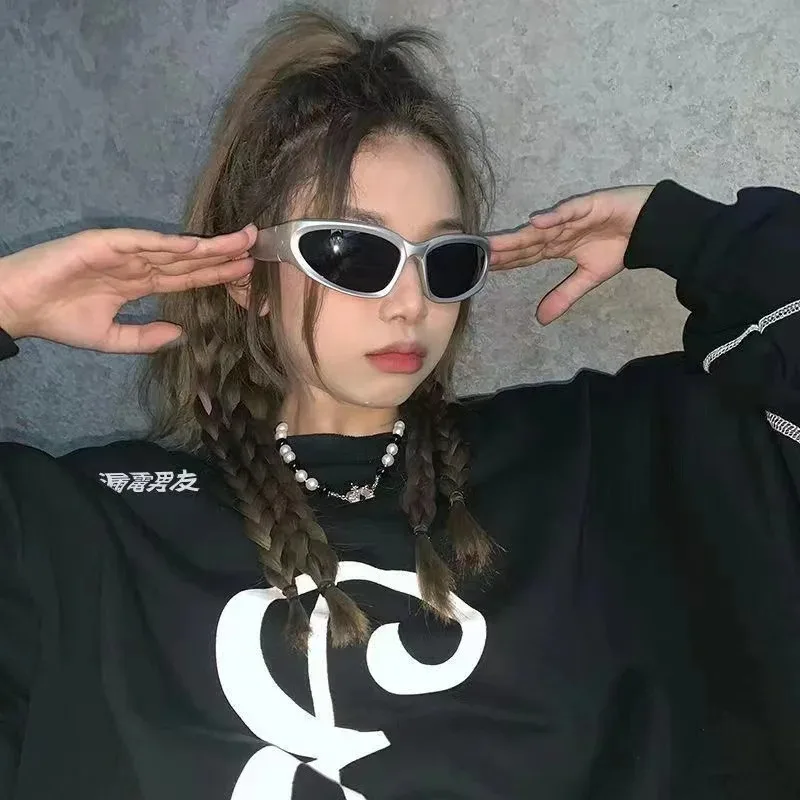 1/3PCS Popular Women's Sunglasses Punk Cycling Sun Glasses Men Goggle Shades Mirror Colorful Y2K Eyewear Accessories view 5