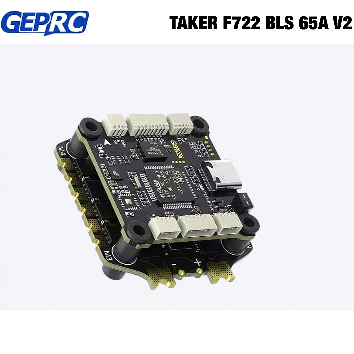 

GEPRC TAKER F722 BLS 65A V2 STACK 65A 4IN1 ESC Flight Controller Analyze Record Flight Data Plug and Play for Racing FPV Drone