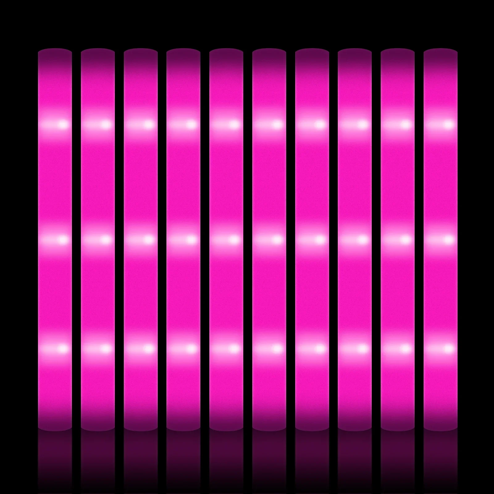 

100/1000/5000Pcs LED Glow Sticks Pink Foam Sticks Cheer Glow Stick Bulk Tube Dark Light for Birthday Wedding Party Supplies