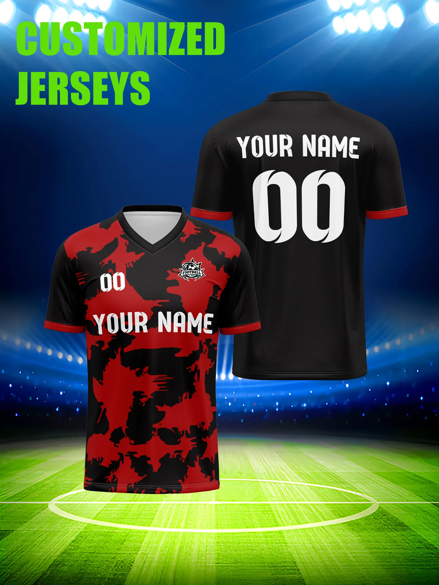 

Футбольная форма на заказ с индивидуальным изображением, номером и именем, комплект для родителей и детей