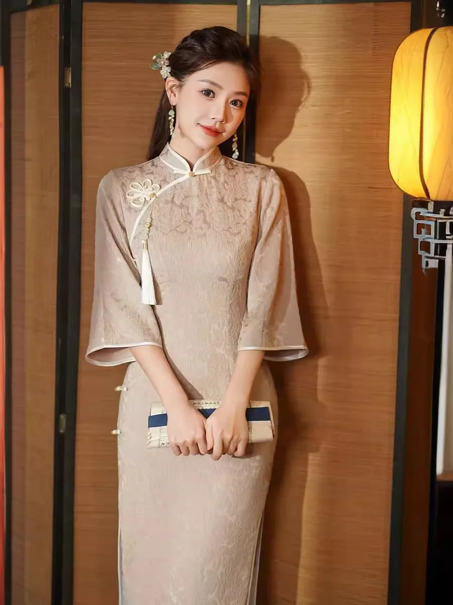 New Chinese Style Improved Cheongsam Women's Summer 2024 New Girl Elegant High-end Temperament Qipao Dress